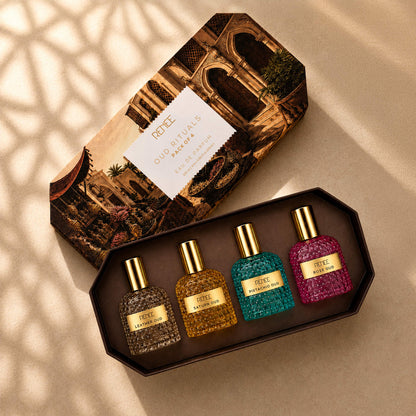 RENEE Oud Rituals Eau De Parfum- Set of 4 Long-Lasting Oud Perfumes For Men & Women