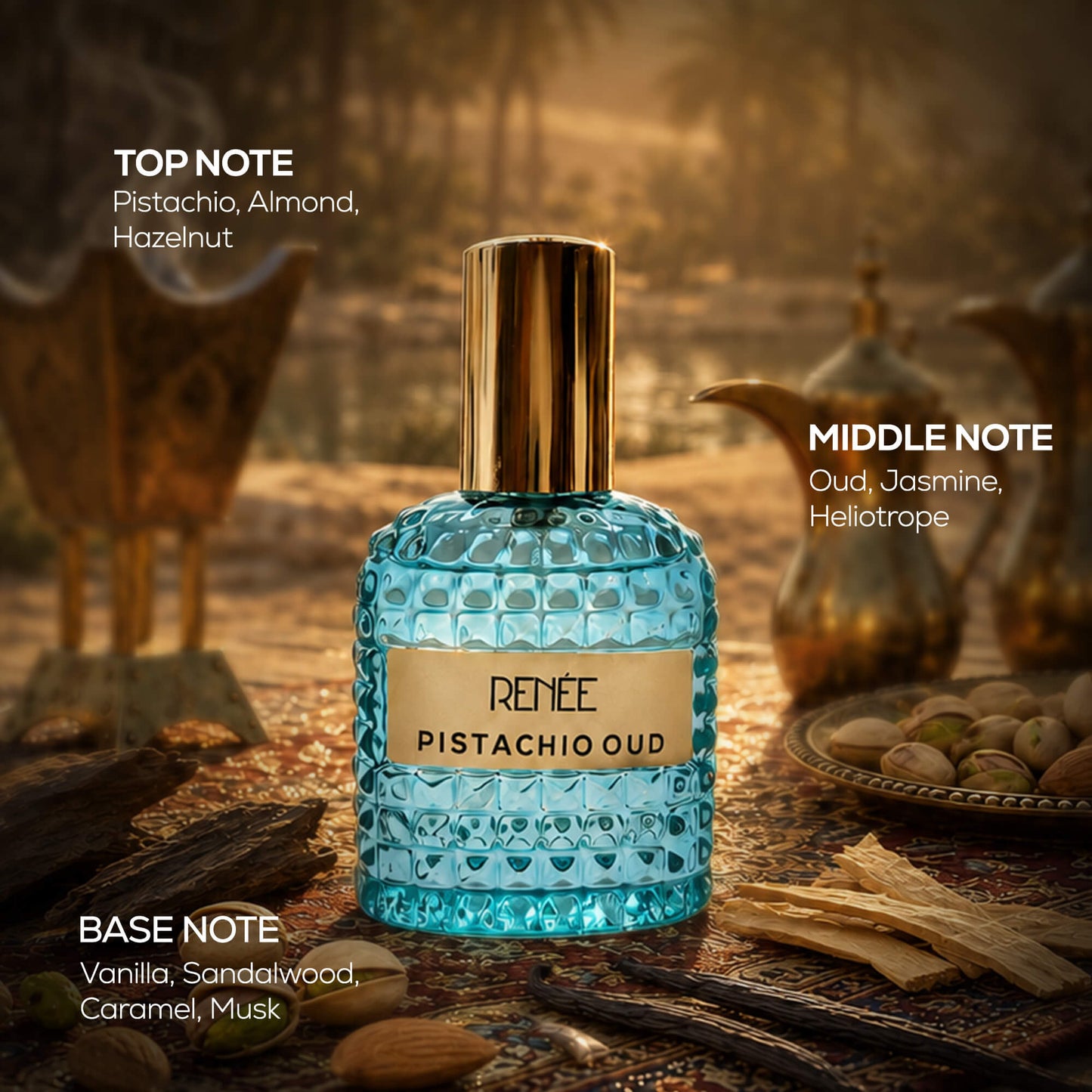 RENEE Oud Rituals Eau De Parfum- Set of 4 Long-Lasting Oud Perfumes For Men & Women