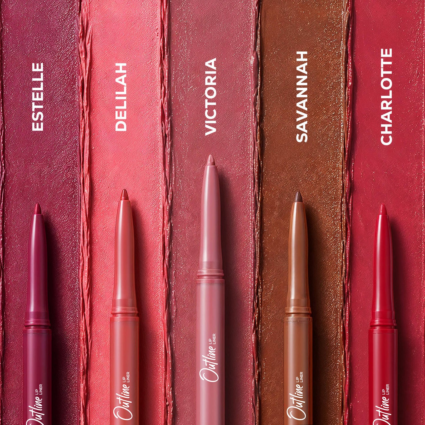 RENEE Outline Smudge-proof, Matte Lip Liner, Set of 5
