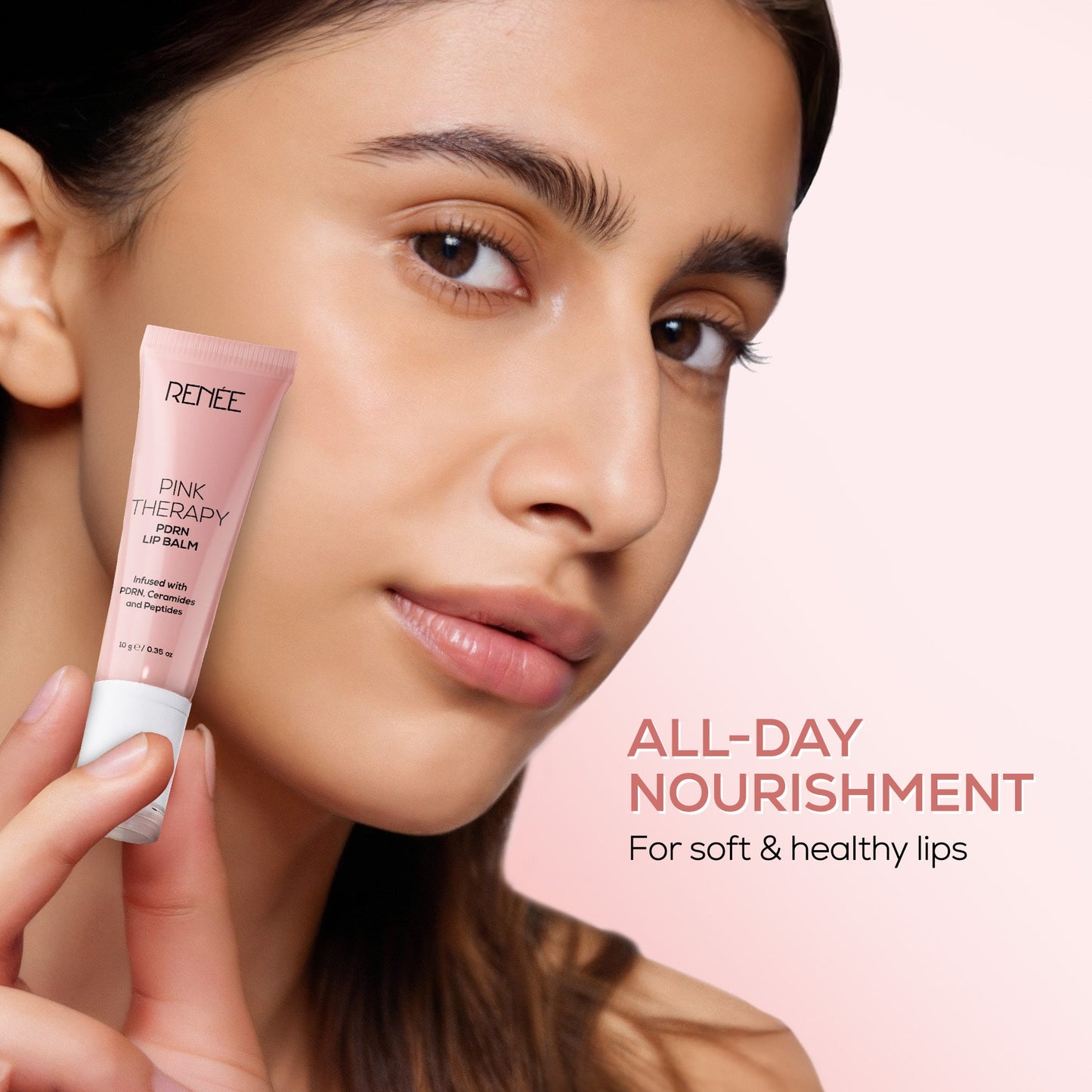 RENEE Pink Therapy PDRN Moisturising Lip Balm For Dry & Chapped Lips, 10g