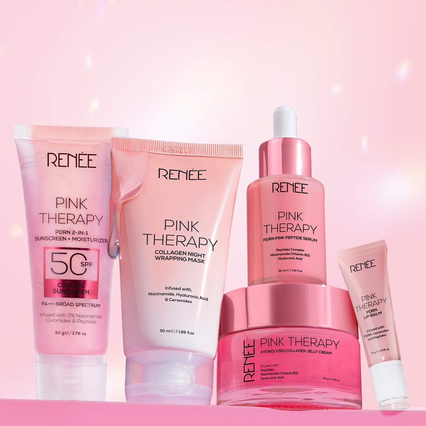 RENEE Pink Therapy Anti-Aging Complete Skincare Set