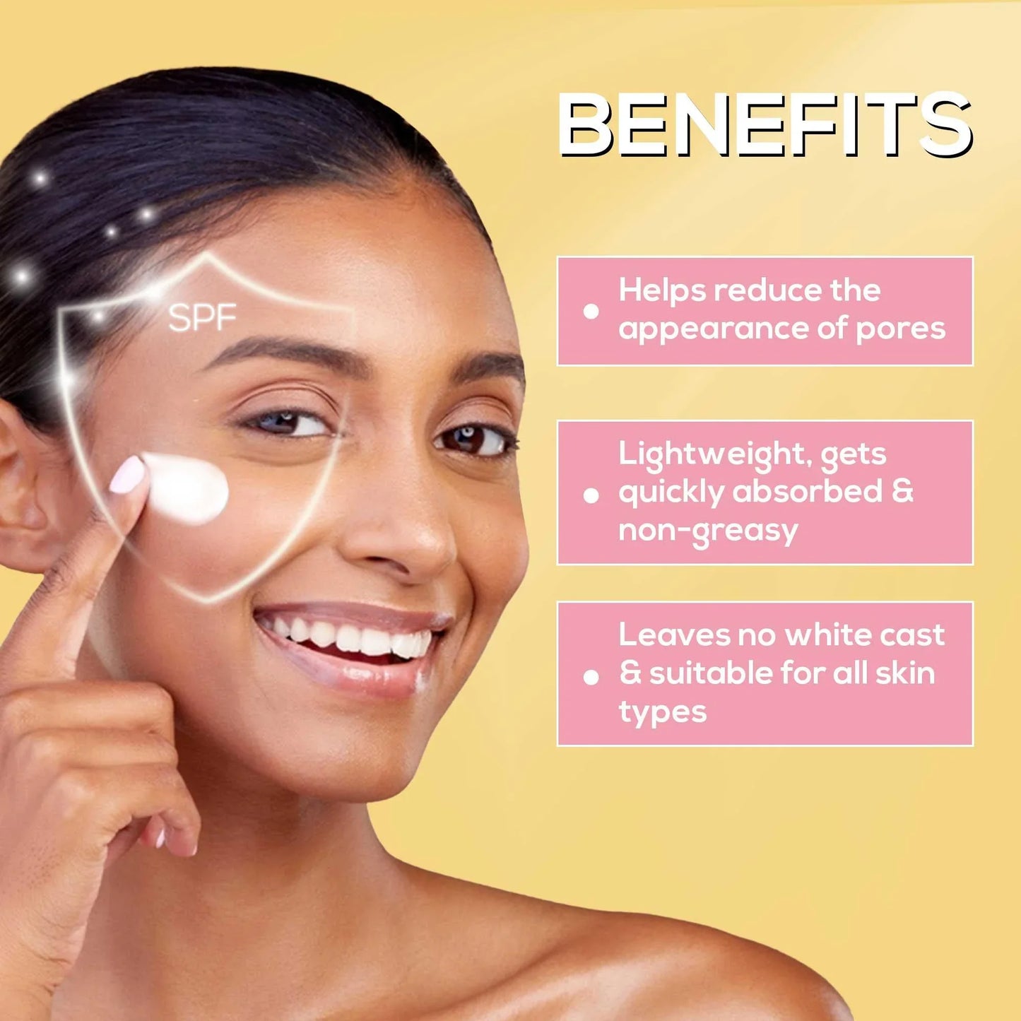 RENEE Pore Minimizing Sunscreen SPF 70 With 2% Niacinamide, 2% Peptide Complex & 3% Multivitamins, 50Ml