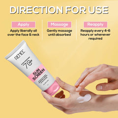 RENEE Pore Minimizing Sunscreen SPF 70 With 2% Niacinamide, 2% Peptide Complex & 3% Multivitamins, 50Ml