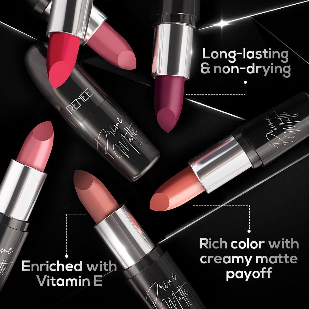 RENEE Prime Matte Lipstick, 4.5gm