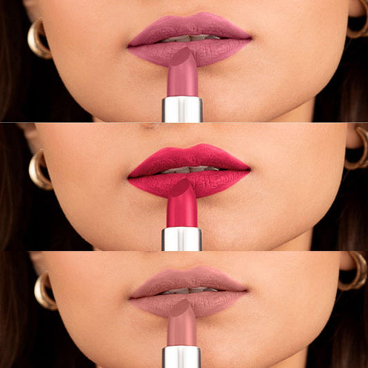 RENEE Prime Matte Lipsticks Trio, 4.5g each