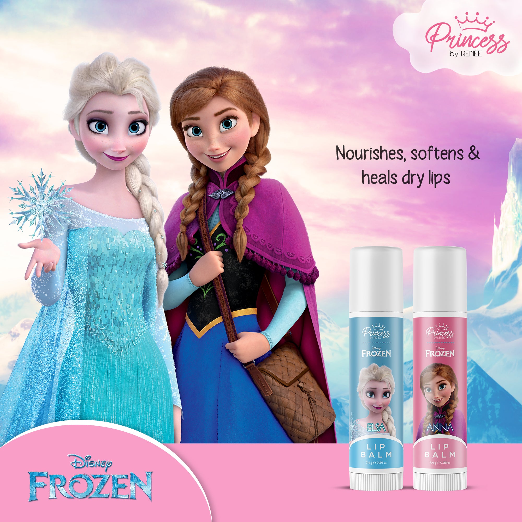 Disney Frozen Princess By RENEE Tinted Lip Balm Combo Of 2, 8gm