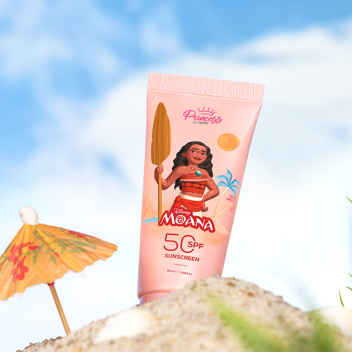 Disney Moana Sunscreen with SPF 50 for Kids & Preteens by Princess by RENEE