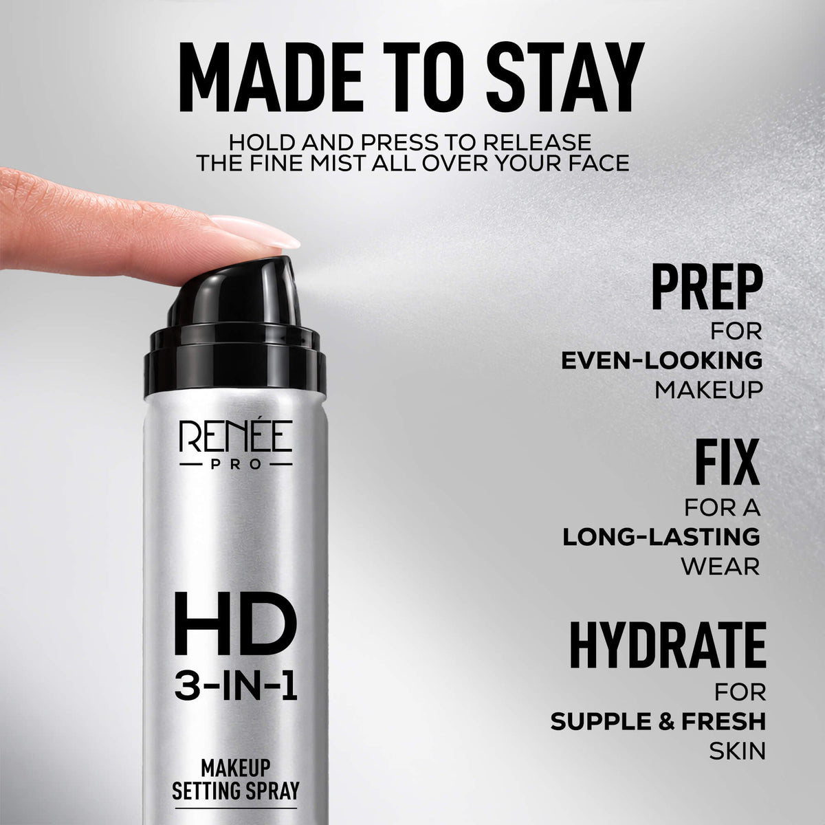 RENEE PRO HD 3-In-1 Long-Lasting Makeup Setting Spray