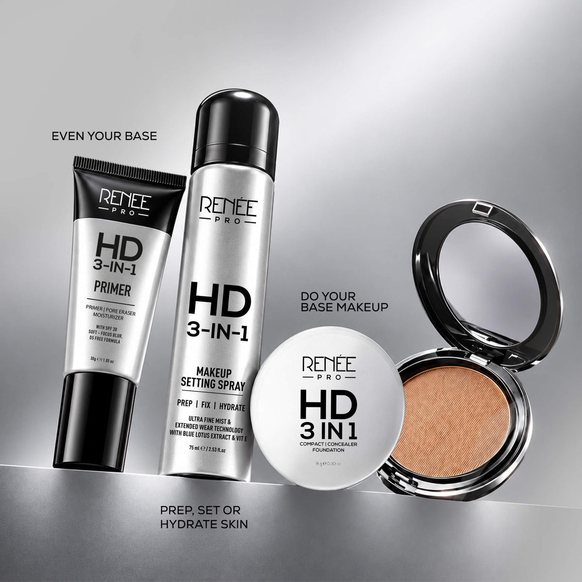 RENEE PRO HD 3-In-1 Long-Lasting Makeup Setting Spray