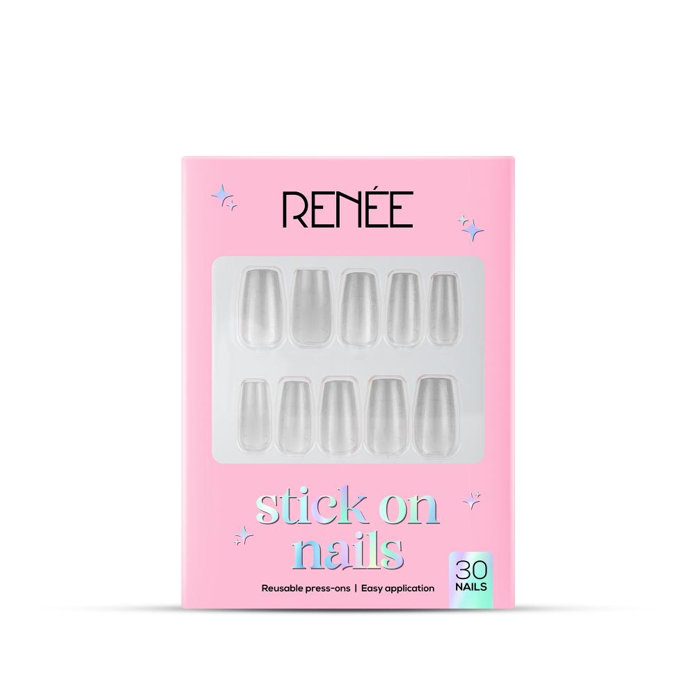 RENEE Stick on Nails With Glue- Pack of 30 Reusable & Long-lasting Nails