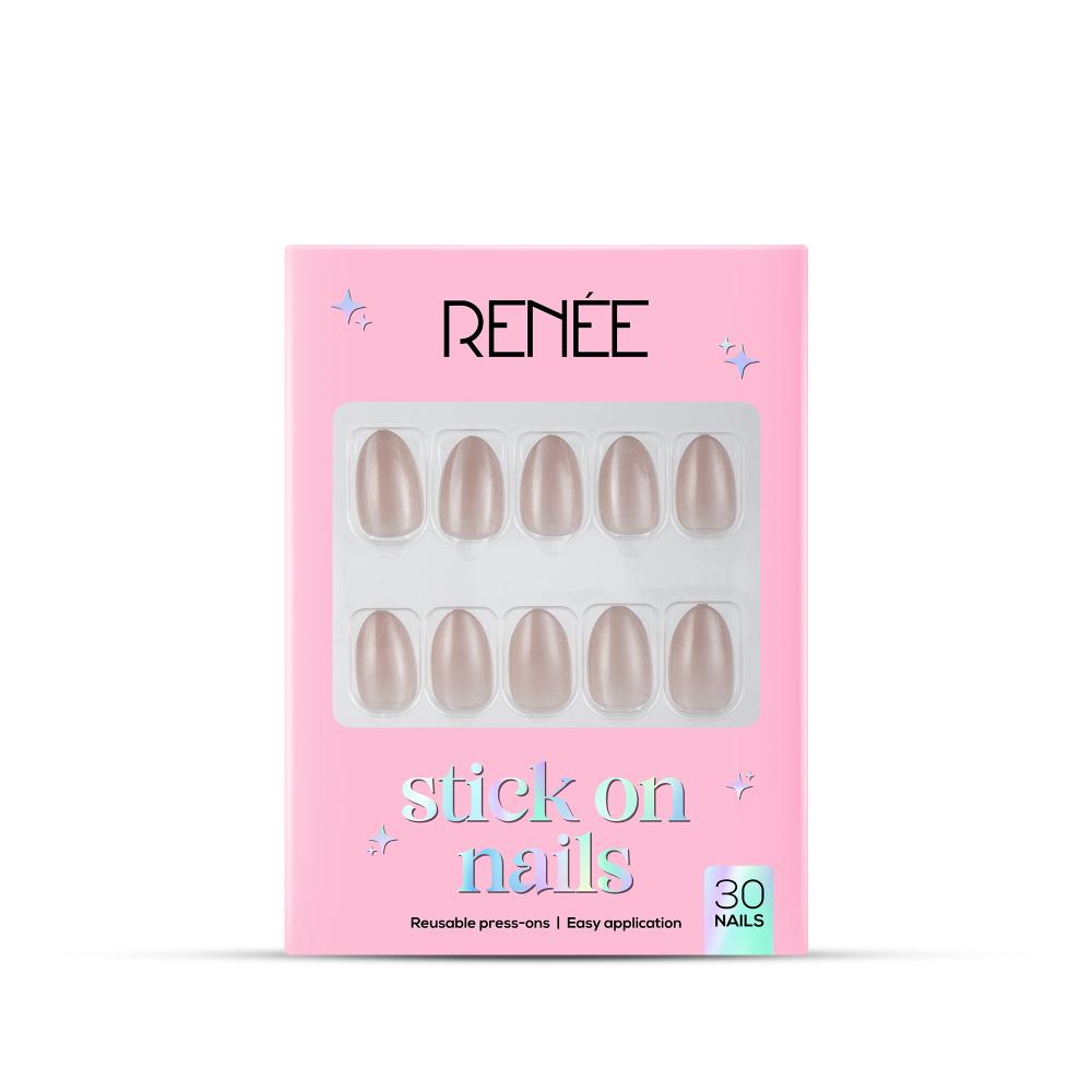 RENEE Stick on Nails With Glue- Pack of 30 Reusable & Long-lasting Nails