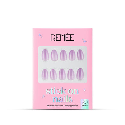 RENEE Stick on Nails With Glue- Pack of 30 Reusable & Long-lasting Nails