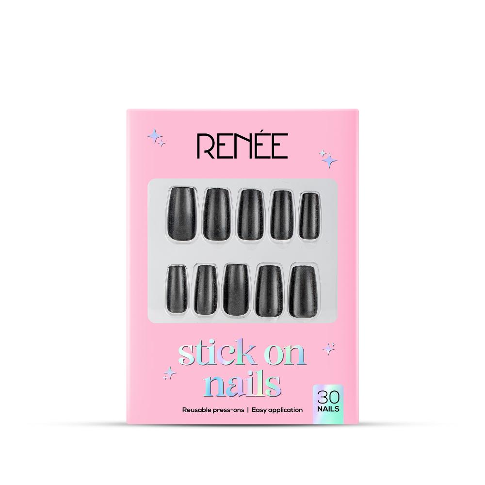 RENEE Stick on Nails With Glue- Pack of 30 Reusable & Long-lasting Nails