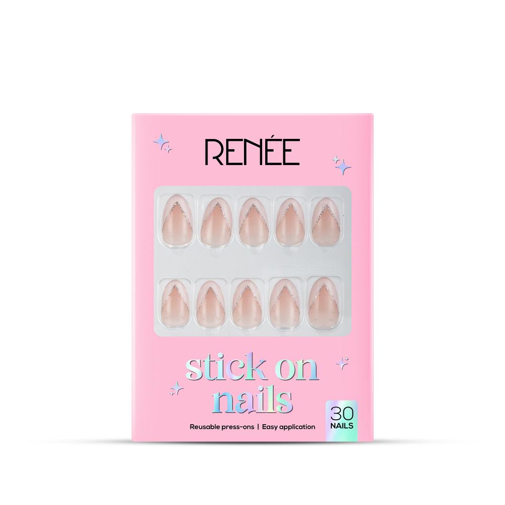 RENEE Stick on Nails With Glue- Pack of 30 Reusable & Long-lasting Nails