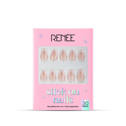 RENEE Stick on Nails With Glue- Pack of 30 Reusable & Long-lasting Nails