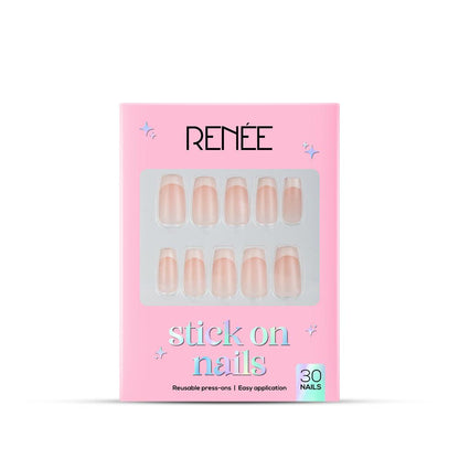 RENEE Stick on Nails With Glue- Pack of 30 Reusable & Long-lasting Nails
