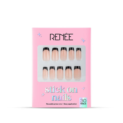 RENEE Stick on Nails With Glue- Pack of 30 Reusable & Long-lasting Nails