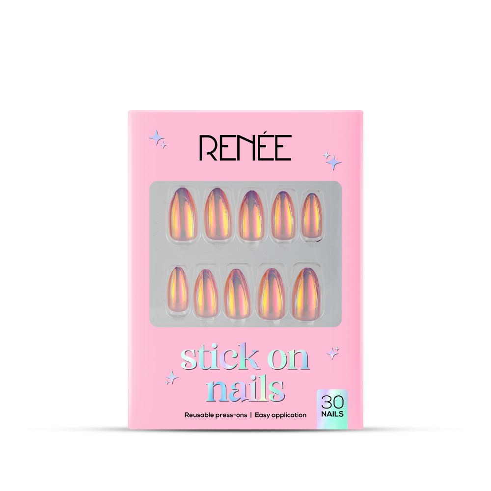 RENEE Stick on Nails With Glue- Pack of 30 Reusable & Long-lasting Nails