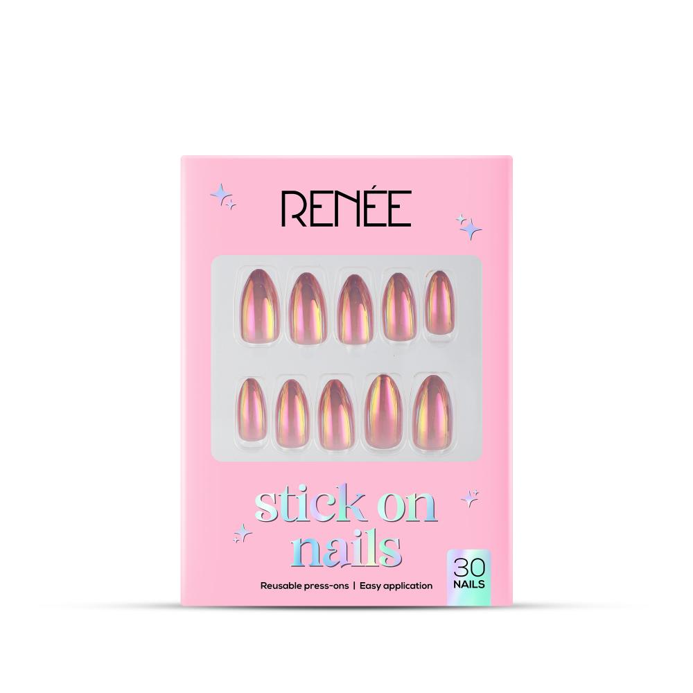 RENEE Stick on Nails With Glue- Pack of 30 Reusable & Long-lasting Nails