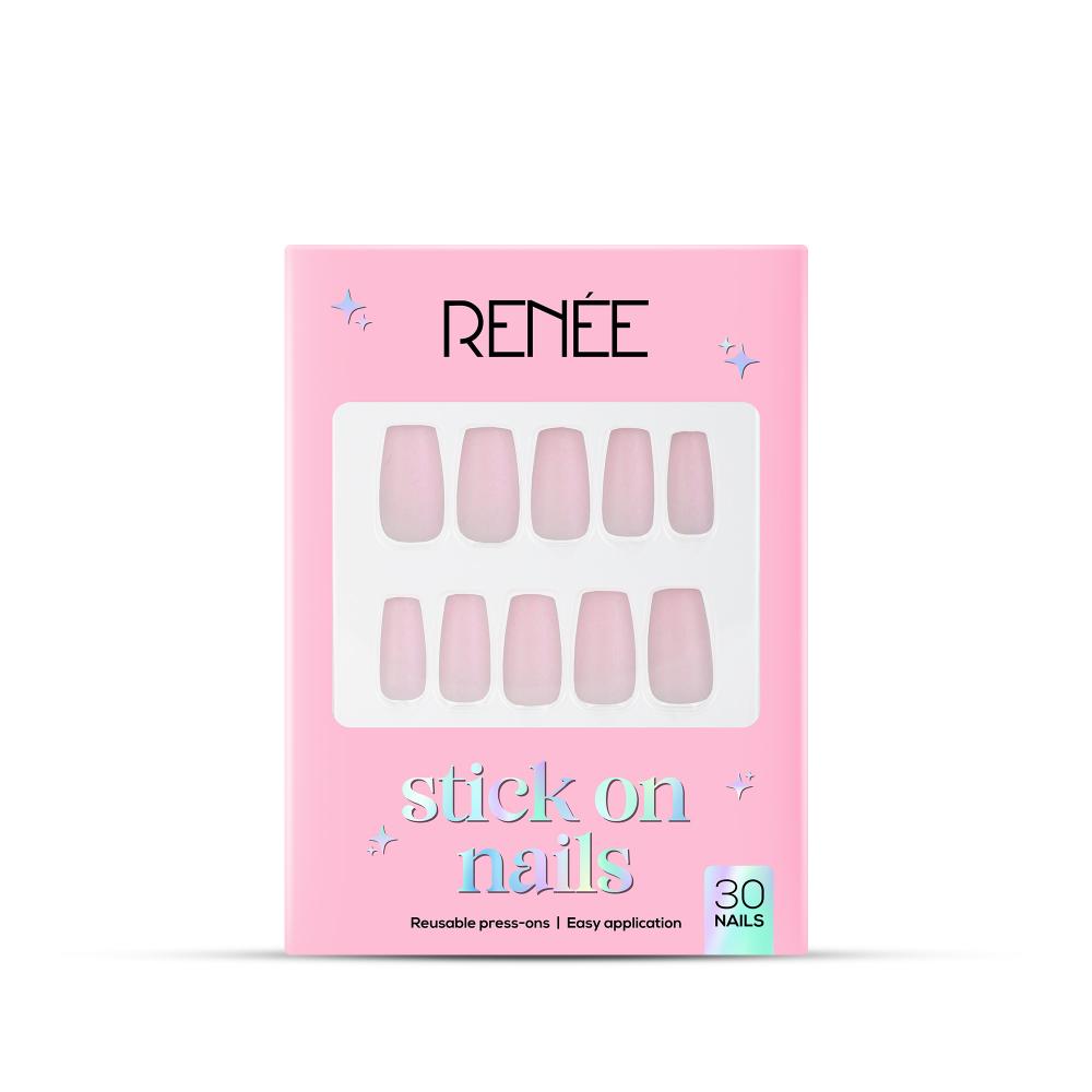 RENEE Stick on Nails With Glue- Pack of 30 Reusable & Long-lasting Nails