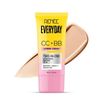 RENEE Everyday CC + BB Hybrid Cream With SPF 20 For Even Skin Tone