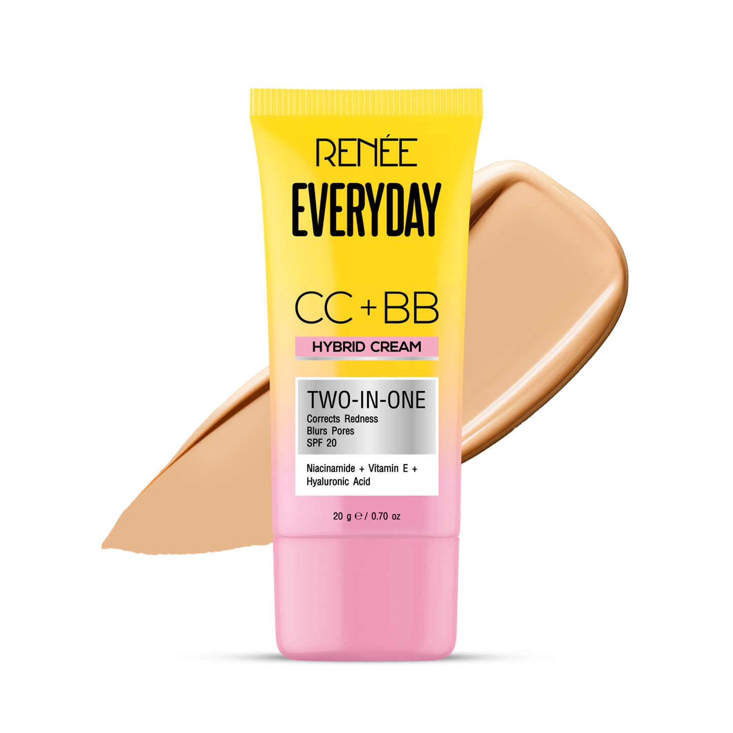RENEE Everyday CC + BB Hybrid Cream With SPF 20 For Even Skin Tone