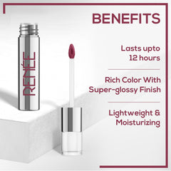 RENEE Gloss Stay - Transfer Proof Glossy Liquid Lip Colo, 5Ml