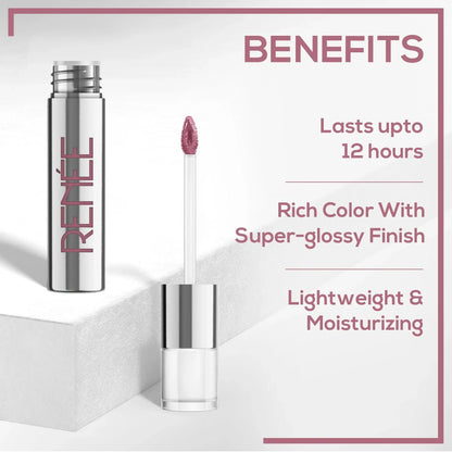 RENEE Gloss Stay - Transfer Proof Glossy Liquid Lip Colo, 5Ml
