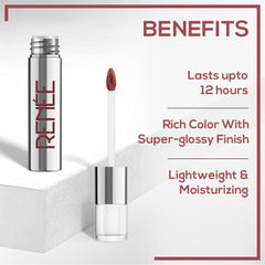 RENEE Gloss Stay - Transfer Proof Glossy Liquid Lip Colo, 5Ml