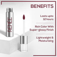 RENEE Gloss Stay - Transfer Proof Glossy Liquid Lip Colo, 5Ml