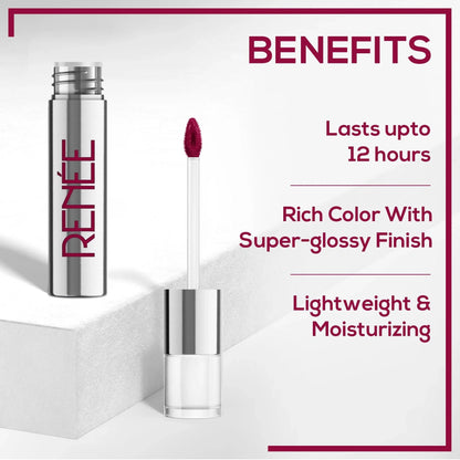 RENEE Gloss Stay - Transfer Proof Glossy Liquid Lip Colo, 5Ml