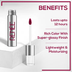 RENEE Gloss Stay - Transfer Proof Glossy Liquid Lip Colo, 5Ml