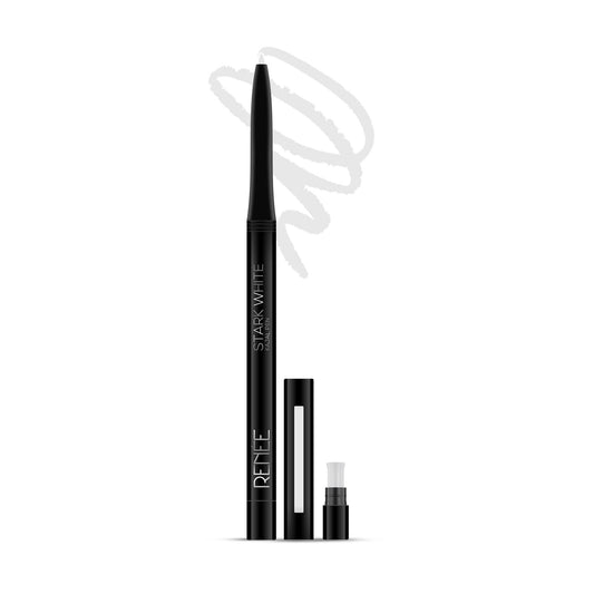RENEE Stark White Kajal Pen with Sharpener, 0.35gm