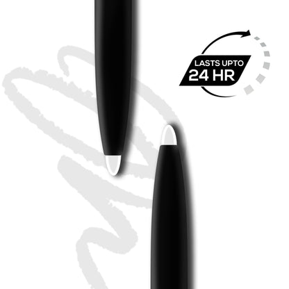 RENEE Stark White Kajal Pen with Sharpener, 0.35gm