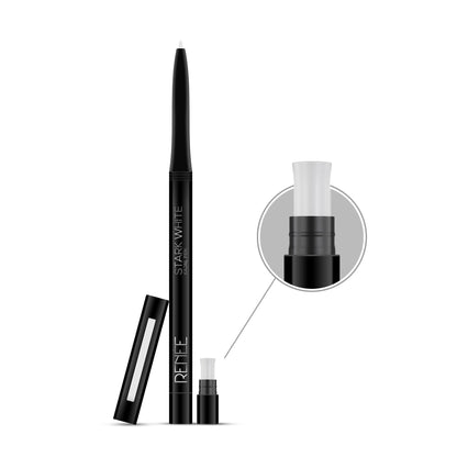 RENEE Stark White Kajal Pen with Sharpener, 0.35gm