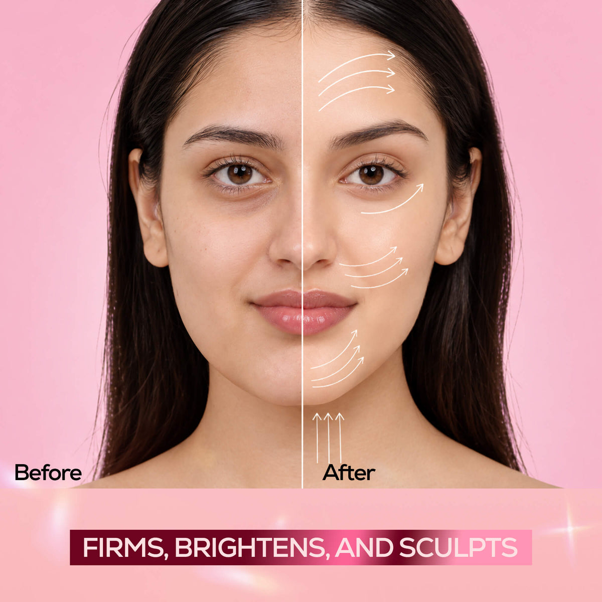 RENEE Pink Therapy Firming & Brightening Cream With Built-In Gua Sha