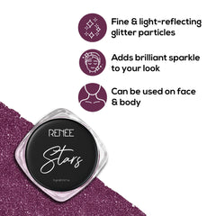 RENEE Stars Face & Body Glitter - 5 Gm