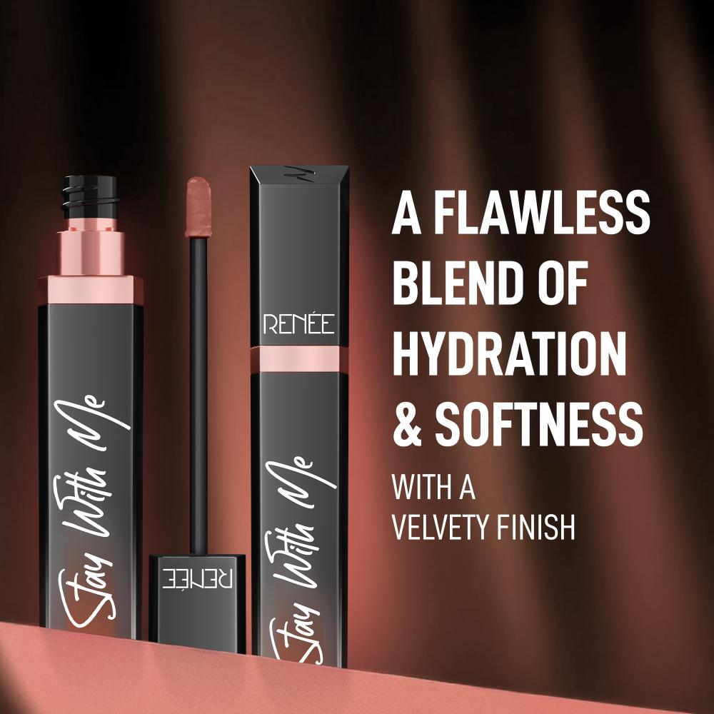 RENEE Stay With Me Matte Liquid Lipstick, 6 ml