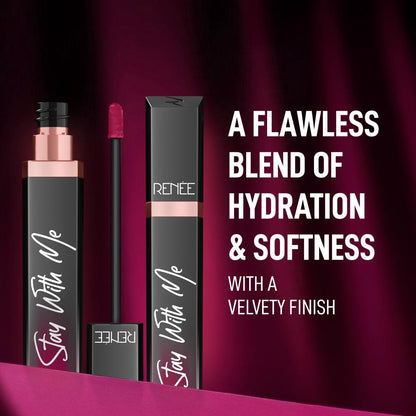 RENEE Stay With Me Matte Liquid Lipstick, 6 ml