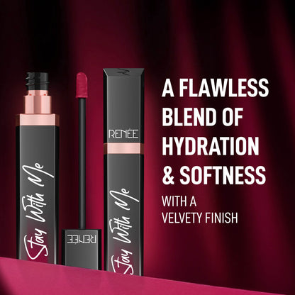 RENEE Stay With Me Matte Liquid Lipstick, 6 ml