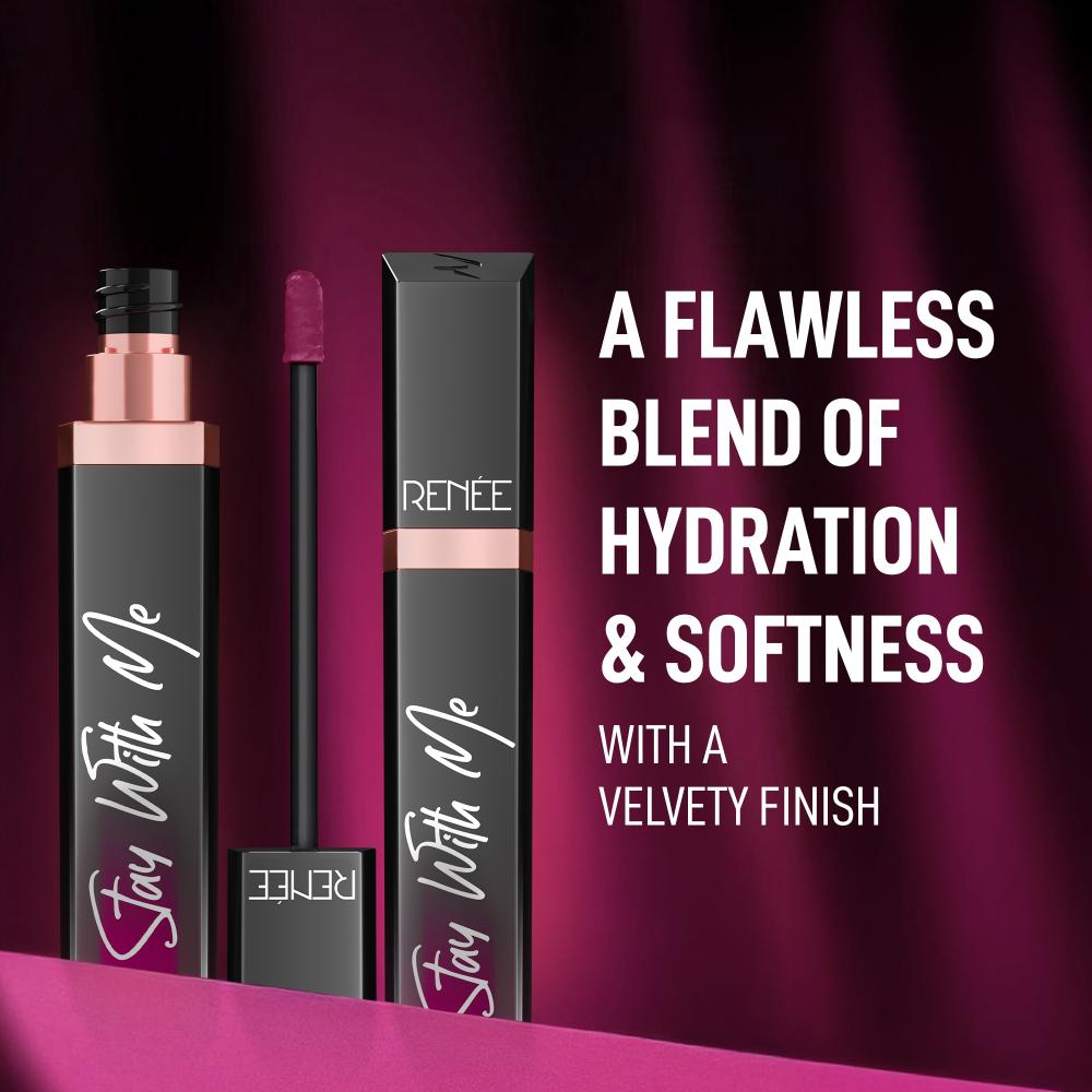 RENEE Stay With Me Matte Liquid Lipstick, 6 ml