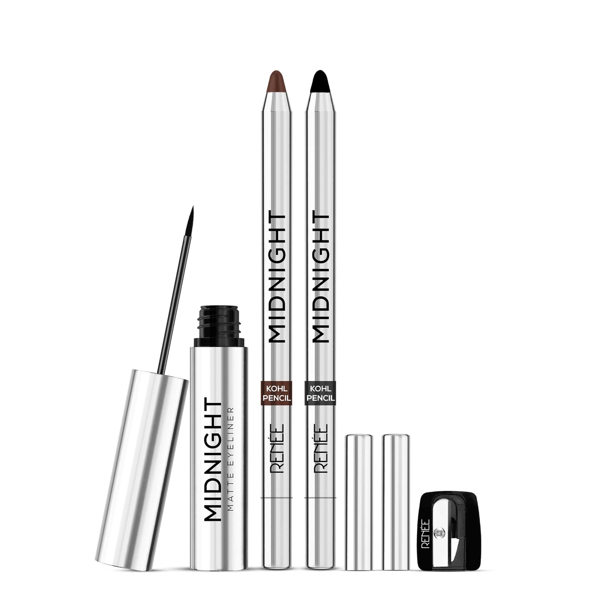 Top 8 Best Kajal Brands in India 2 RENEE Midnight Duo - Midnight Eyeliner and Midnight Mascara