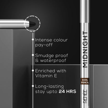 RENEE Midnight Kohl Pencil Black & Brown Combo