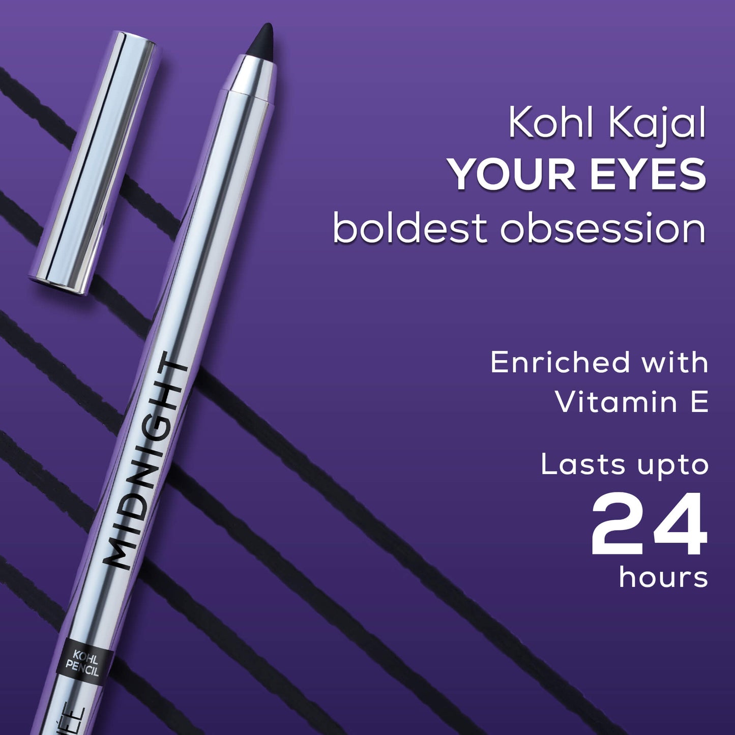 RENEE Midnight Kohl Kajal Pencil, 1.5g