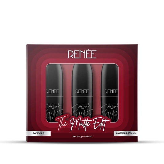 RENEE The Matte Edit Lipstick Combo, Pack Of 3 (4.5g Each)
