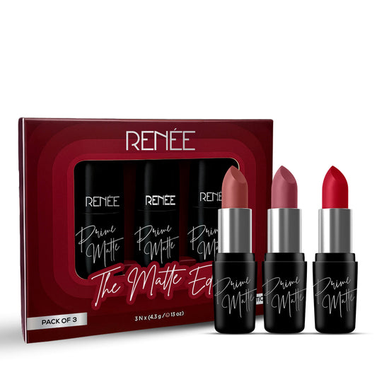 RENEE The Matte Edit Lipstick Combo, Pack Of 3 (4.5g Each)