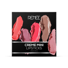 RENEE Creme Mini Lipstick - Pack of 5, 1.65gm each