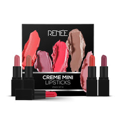 RENEE Creme Mini Lipstick - Pack of 5, 1.65gm each