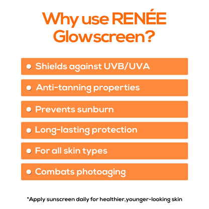 RENEE Glowscreen SPF 50 Sunscreen Cream, 50 ml