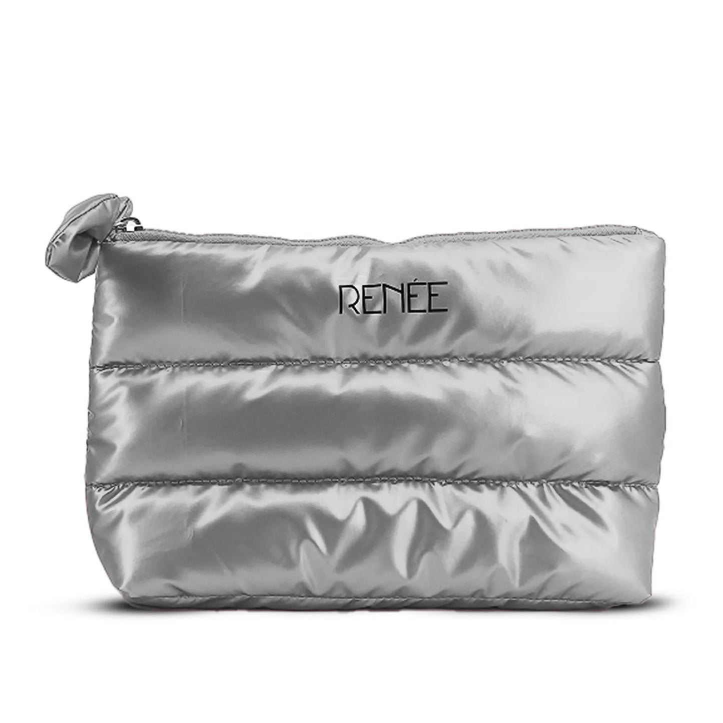 RENEE SILVER PUFFER POUCH